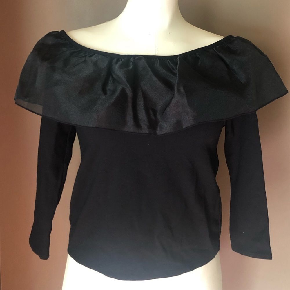 J. Crew Blouse w/ 3/4 Sleeve and Taffeta Neckline